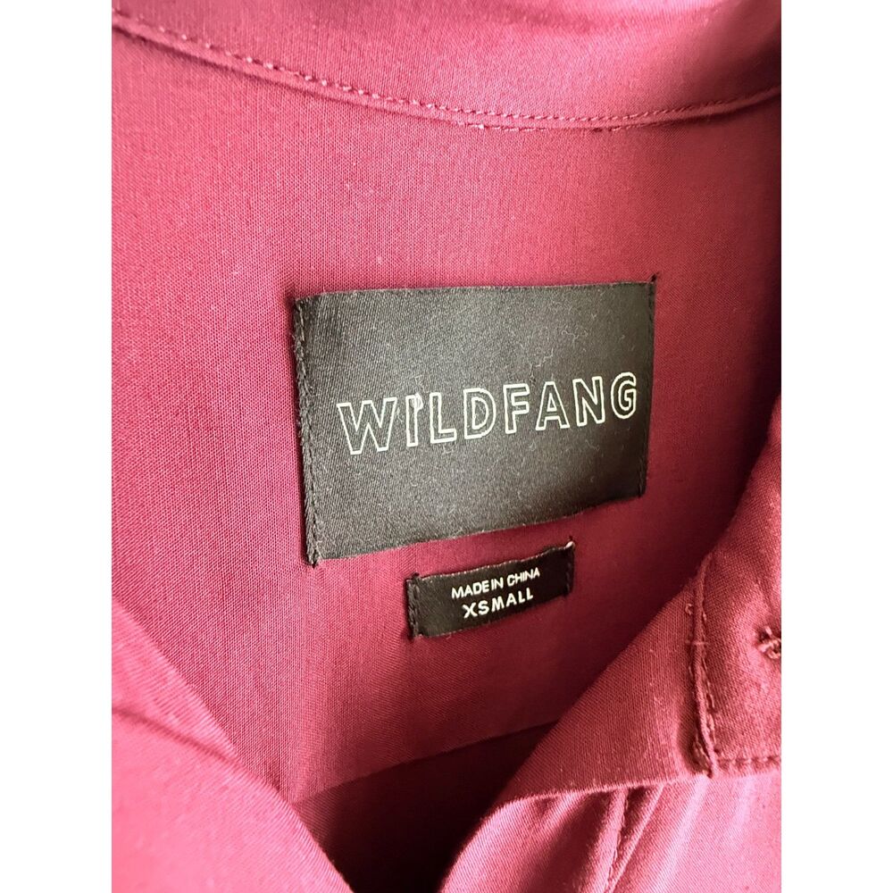 Wild Fang Shirt Dress (Burgundy w/ Mauve stripe) - Picture 4 of 5